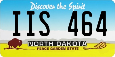 ND license plate IIS464
