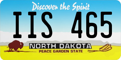 ND license plate IIS465