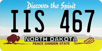 ND license plate IIS467