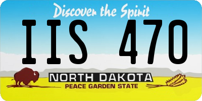 ND license plate IIS470
