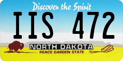 ND license plate IIS472