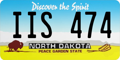 ND license plate IIS474