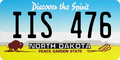 ND license plate IIS476