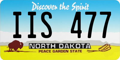 ND license plate IIS477