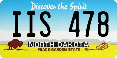 ND license plate IIS478