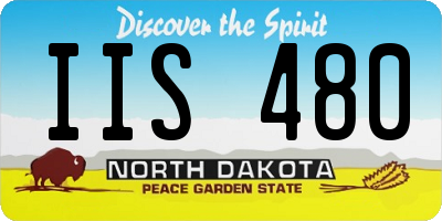 ND license plate IIS480
