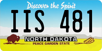 ND license plate IIS481