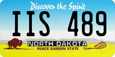 ND license plate IIS489