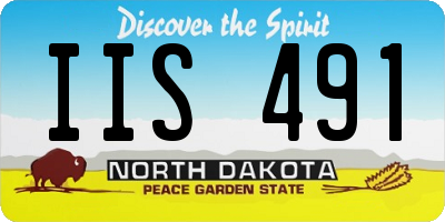 ND license plate IIS491