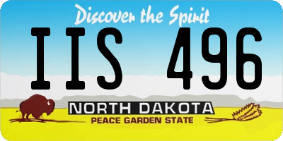 ND license plate IIS496