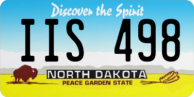 ND license plate IIS498