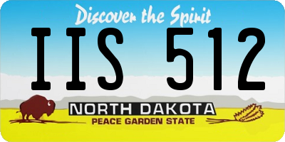 ND license plate IIS512