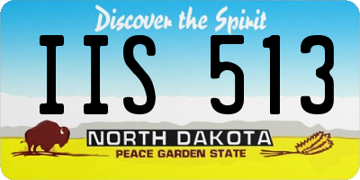 ND license plate IIS513