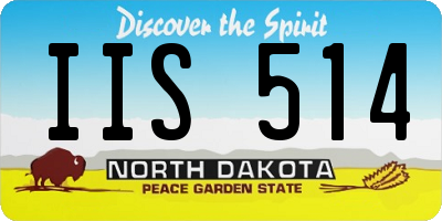 ND license plate IIS514