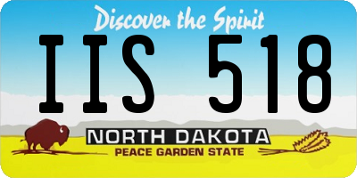 ND license plate IIS518