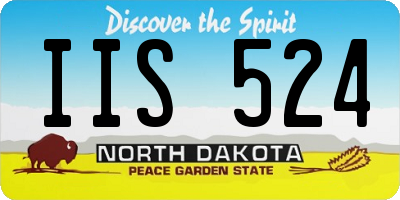 ND license plate IIS524