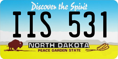 ND license plate IIS531