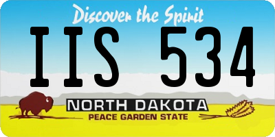ND license plate IIS534