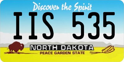 ND license plate IIS535