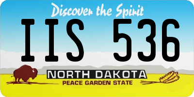 ND license plate IIS536