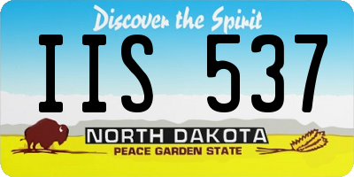 ND license plate IIS537