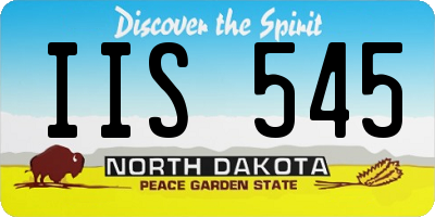 ND license plate IIS545
