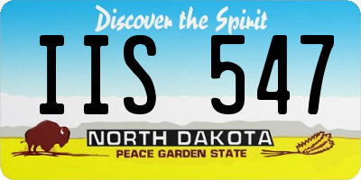 ND license plate IIS547