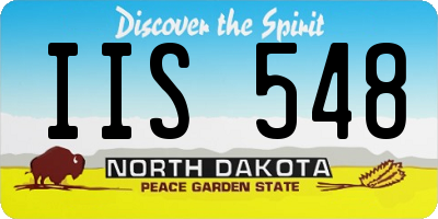 ND license plate IIS548
