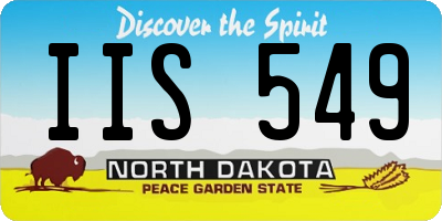 ND license plate IIS549