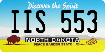 ND license plate IIS553