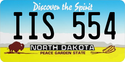 ND license plate IIS554
