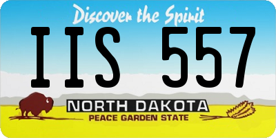 ND license plate IIS557