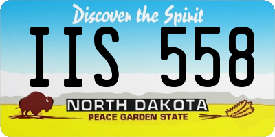 ND license plate IIS558