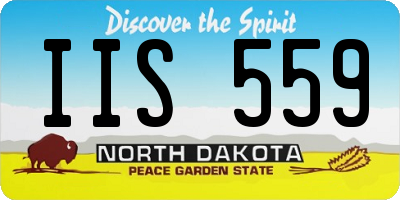 ND license plate IIS559