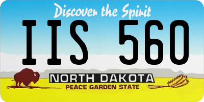 ND license plate IIS560
