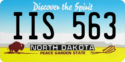 ND license plate IIS563