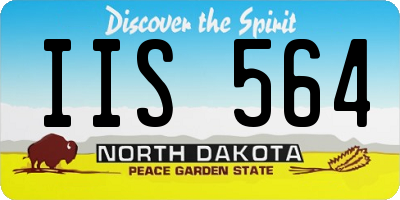 ND license plate IIS564