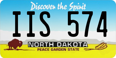 ND license plate IIS574