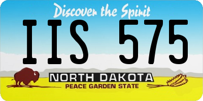ND license plate IIS575