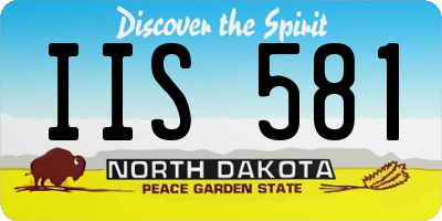 ND license plate IIS581