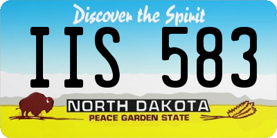ND license plate IIS583