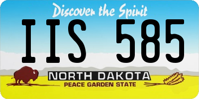 ND license plate IIS585
