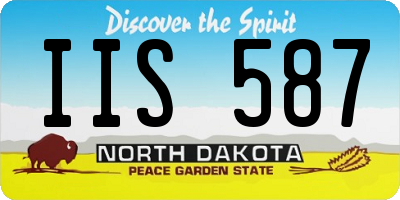 ND license plate IIS587