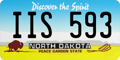 ND license plate IIS593
