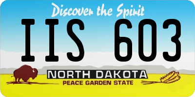 ND license plate IIS603