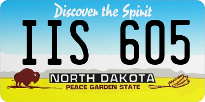 ND license plate IIS605
