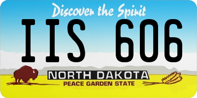 ND license plate IIS606