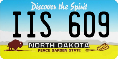 ND license plate IIS609