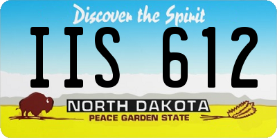 ND license plate IIS612