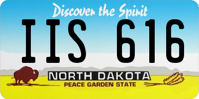 ND license plate IIS616